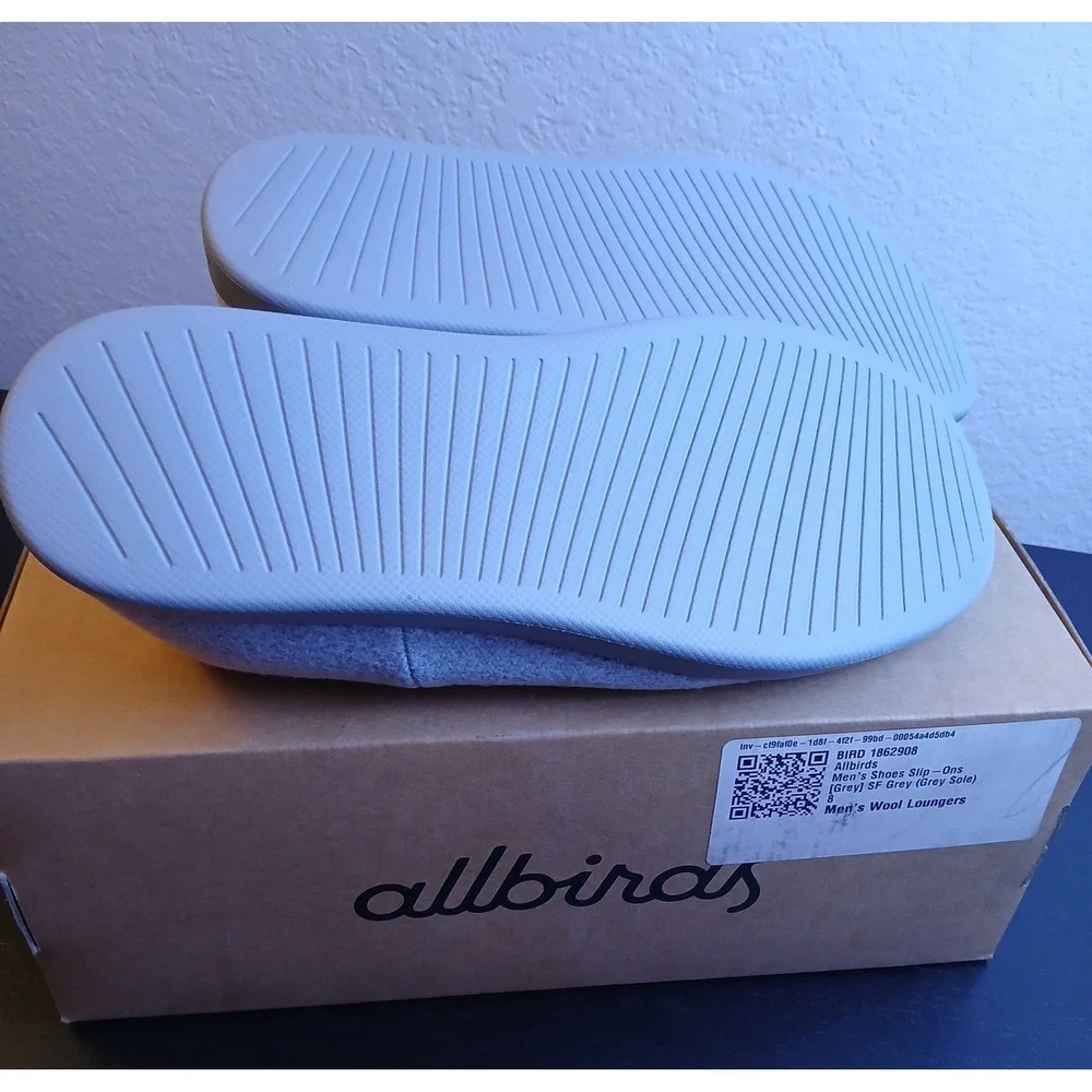 Allbirds Mens Wool Lounger SF Grey Slip On Loafer Shoes WL1MSFG080 Size 9